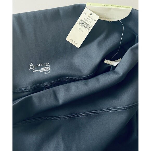 Aerie Offline Goals Leggings Size XL 7/8 Hi-Rise Stretch Navy Blue NWT - Picture 3 of 3